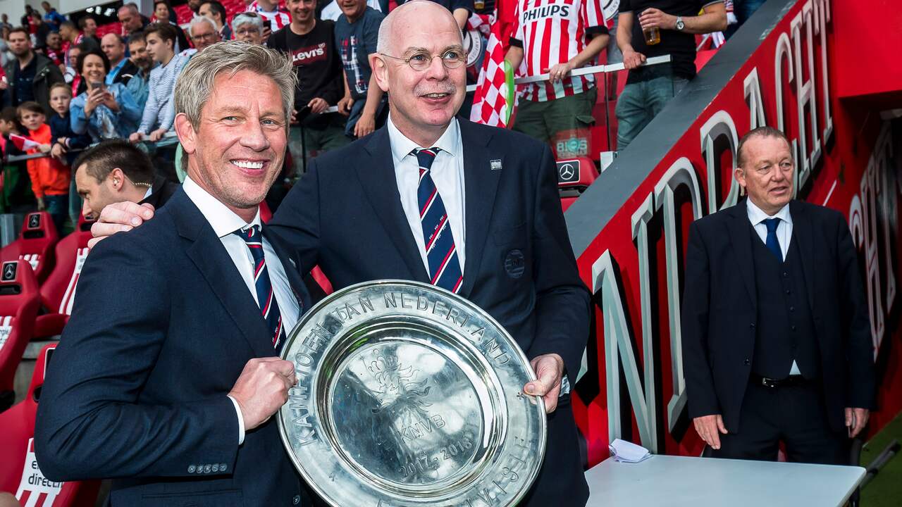 Brands en Gerbrands vieren de landstitel in 2018. In de acht jaar dat Brands in Eindhoven werkte, werd de club driemaal kampioen.