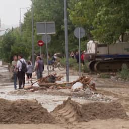 Video | Griekse stad verandert in modderpoel na tweede storm in maand tijd