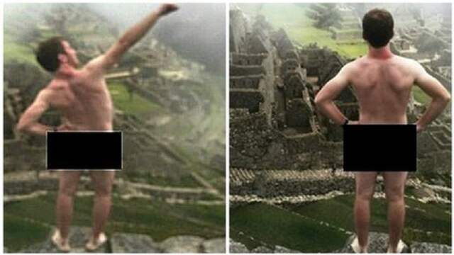 Naaktselfies bij Machu Picchu