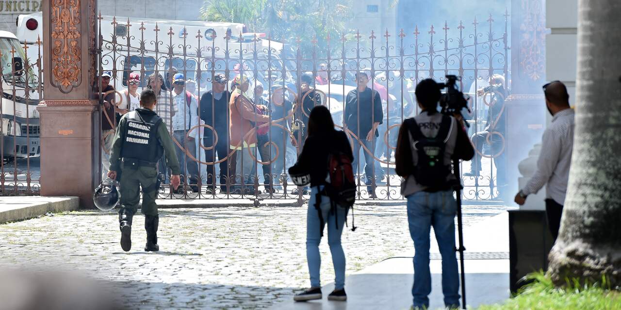 Betogers bestormen parlementsgebouw Venezuela