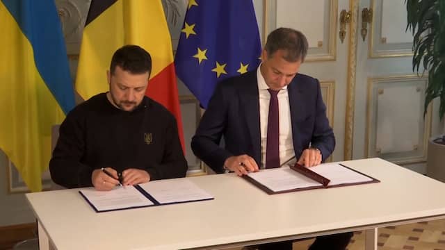 Zelensky en Belgische premier ondertekenen veiligheidsakkoord