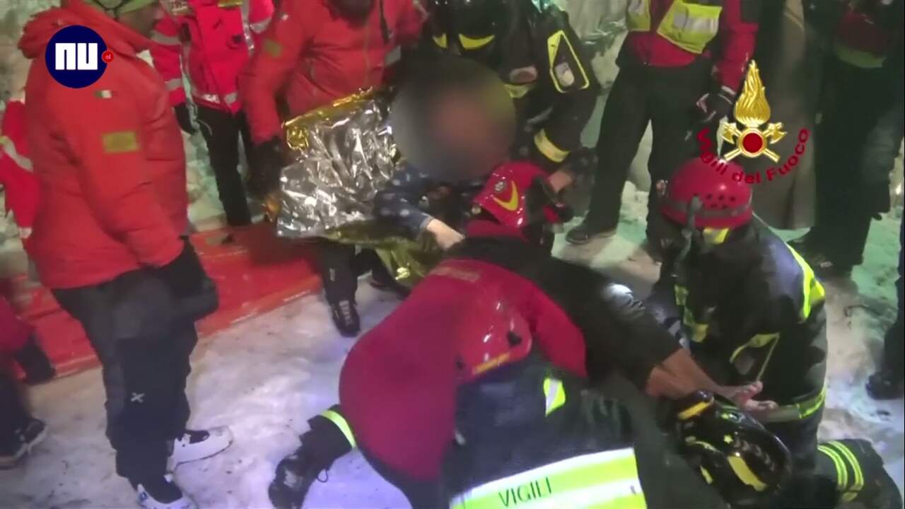 Opnieuw mensen gered uit door lawine bedolven hotel Italië