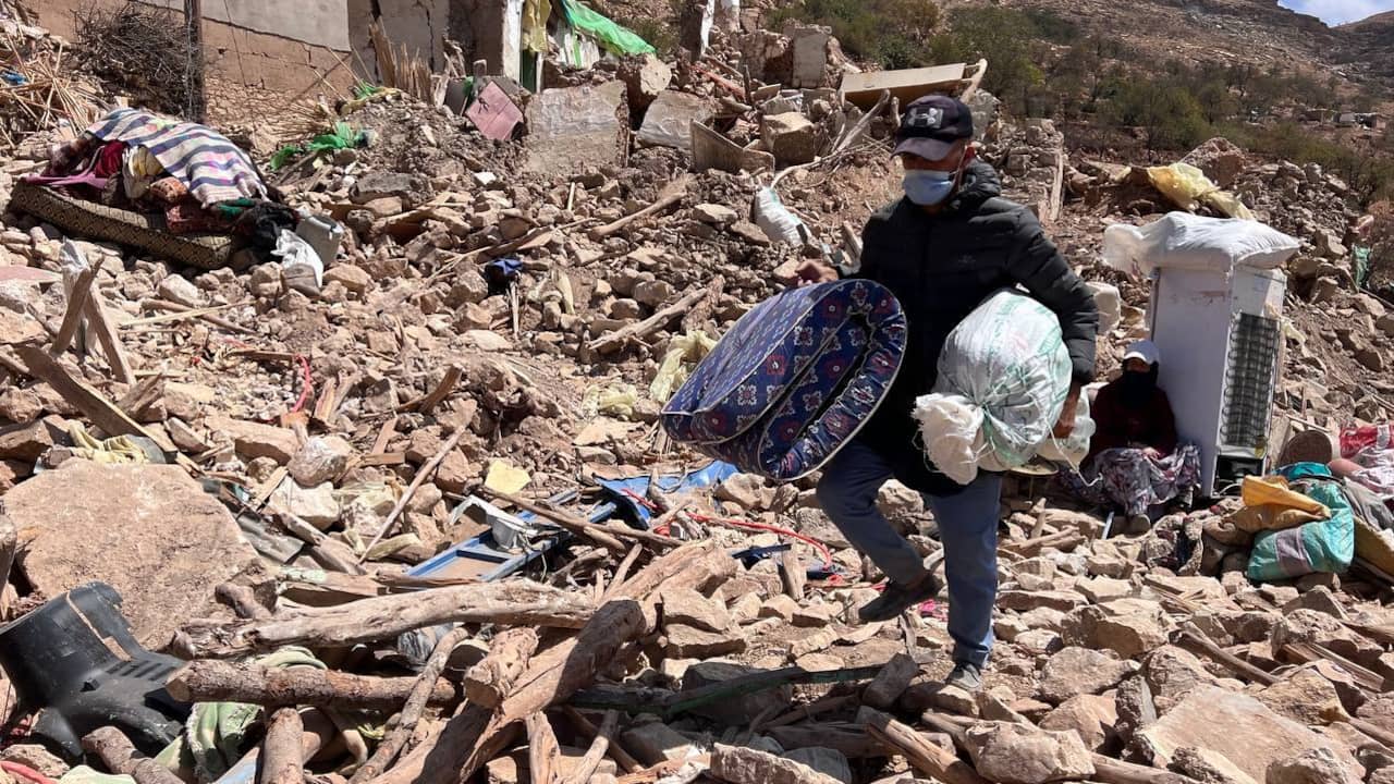 Dutch Relief Team with Search Dogs Assists in Morocco Earthquake Recovery