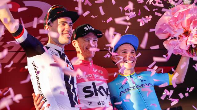 Bekijk het eindklassement van de Giro met Dumoulin als nummer twee