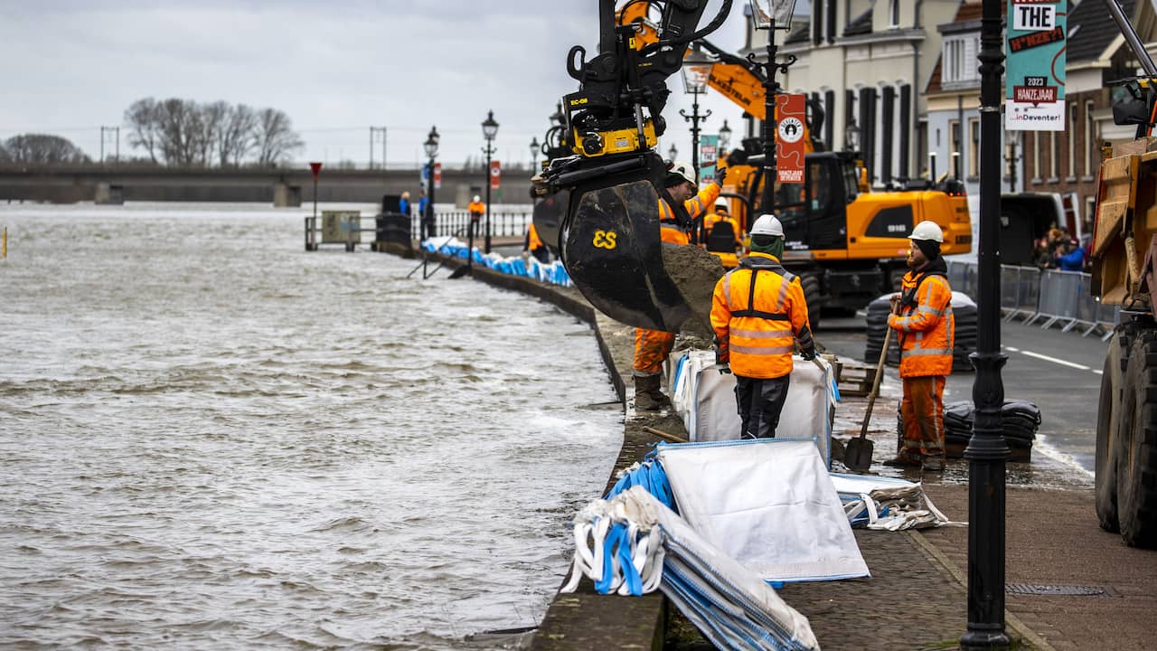 Deventer IJssel River Water Level Rising, Measures Taken to Protect Historic Center