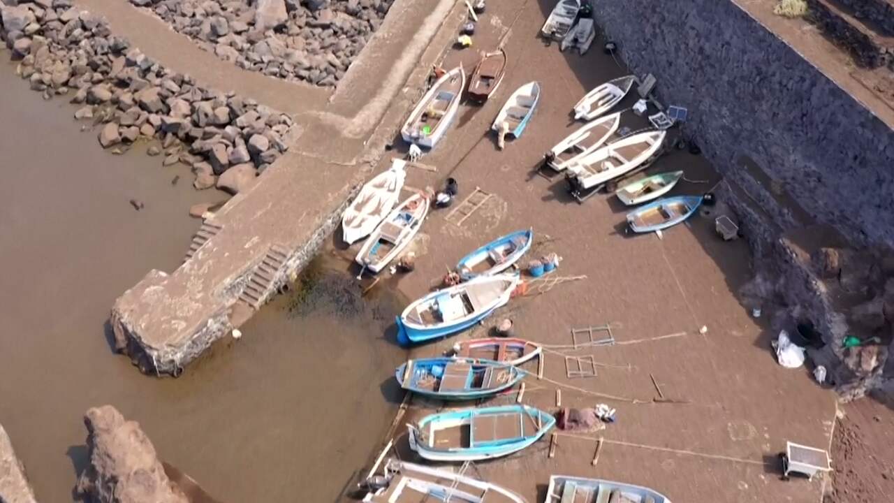 Drone filmt schade na vulkaanuitbarsting op Stromboli