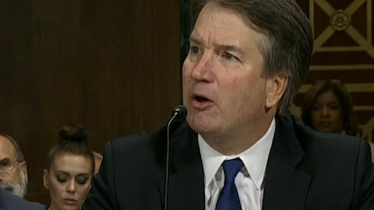 Beeld uit video: Kavanaugh: 'Ik heb nooit iemand zoiets aangedaan'