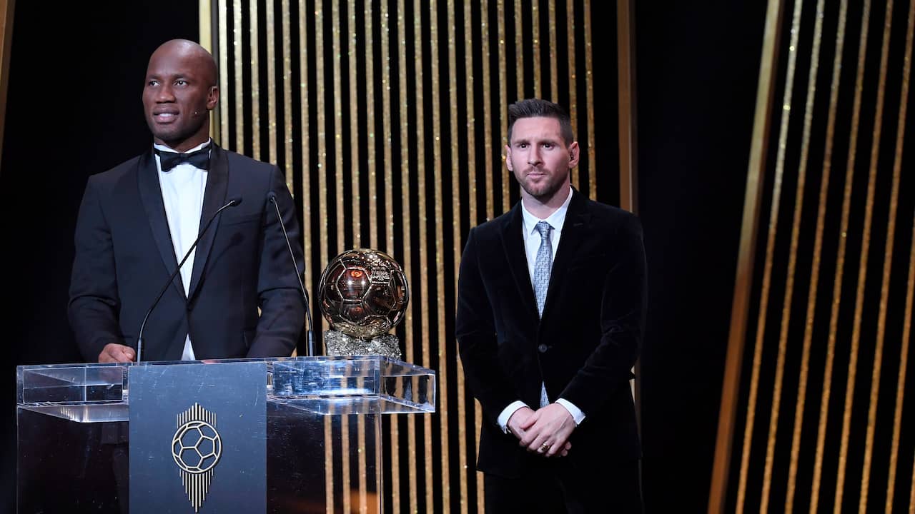 Lionel Messi tijdens de Gouden Bal-ceremonie van 2019.