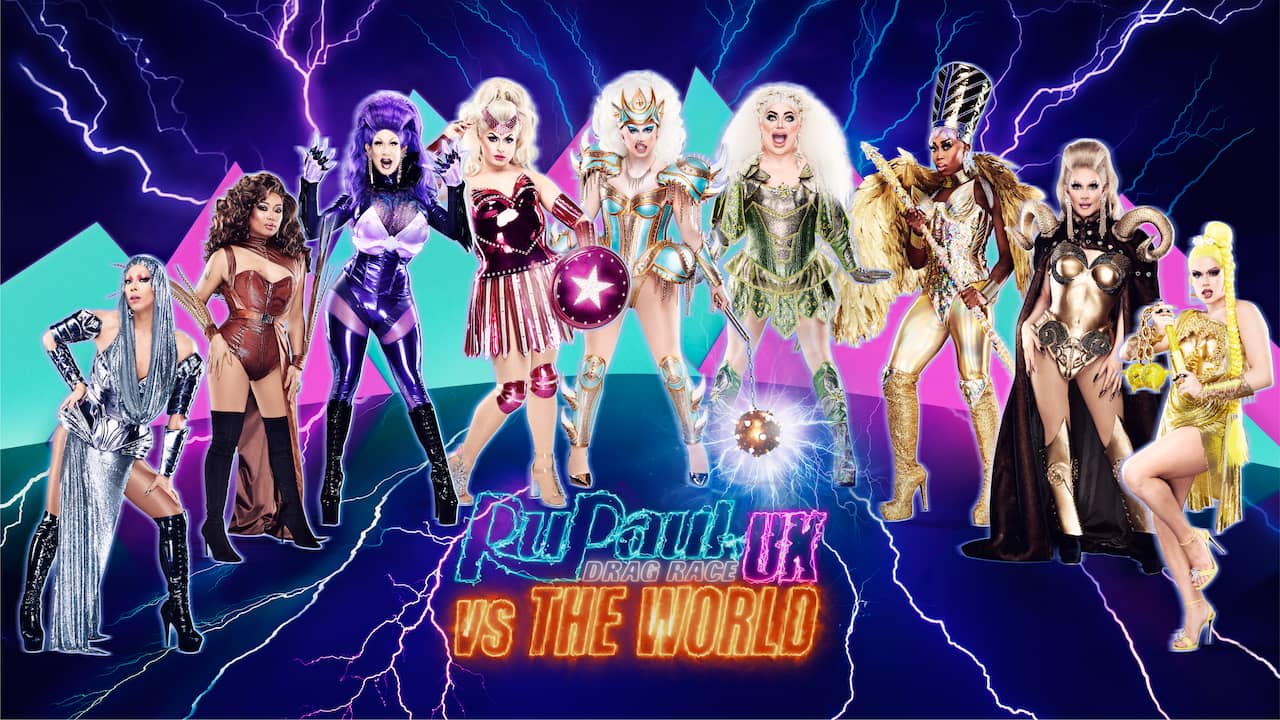 De cast van RuPaul's Drag Race UK vs The World.