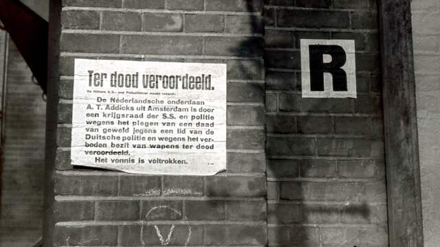 1941: Arie Addicks van het illegale blad Het Parool is ter dood veroordeeld.