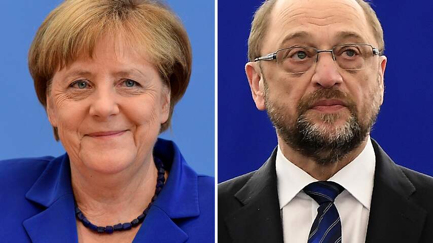 Merkel en Schulz