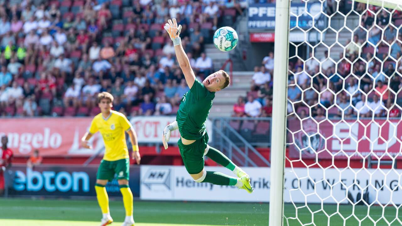 Virgil Misidjan zorgde met een fraai doelpunt voor de eindstand bij FC Twente-Fortuna Sittard.