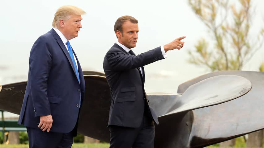 Donald Trump en Emmanuel Macron