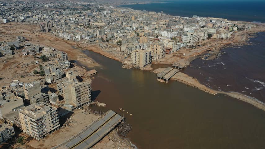 Zeldzaam zware regenval in Libië het gevolg van opwarming van de aarde