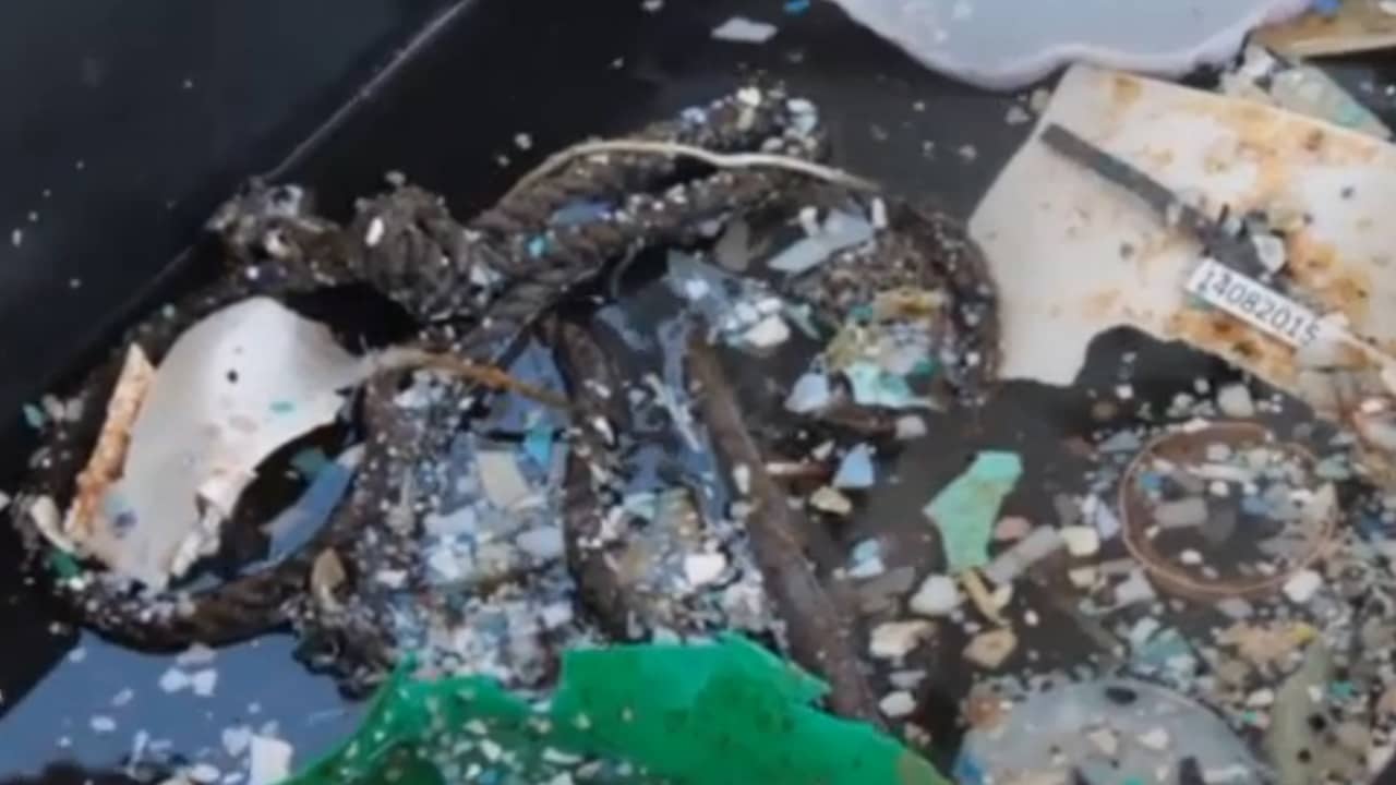 Beeld uit video: Nederlander bedenkt oplossing voor opruimen plastic uit de zee