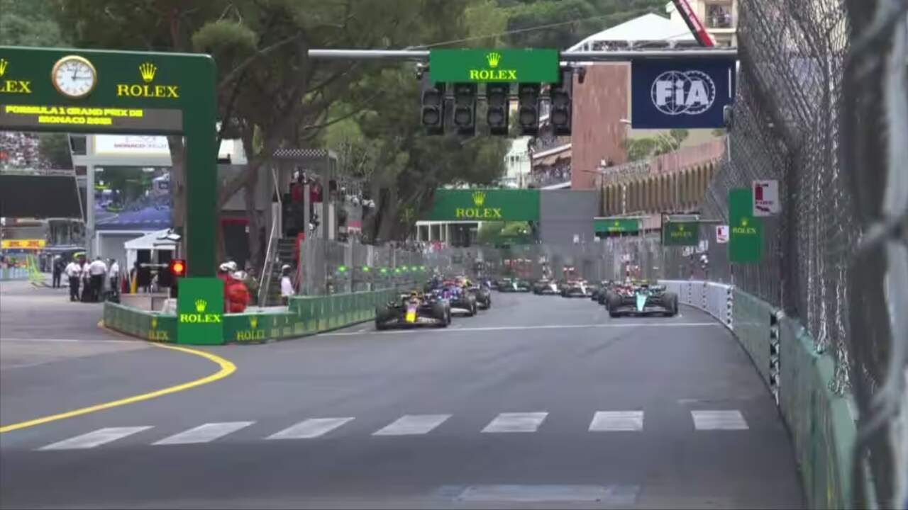 Beeld uit video: Bekijk hier de start van de GP in Monaco