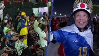 Japanse fans vieren verrassende groepswinst op WK: 'Historisch'