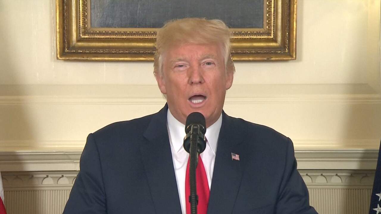 President Trump veroordeelt geweld door blanke racisten en extremisten in toespraak