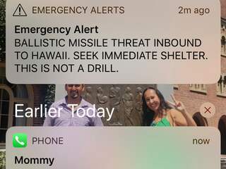 Politici op Hawaï woest over foute sms-melding raketaanval