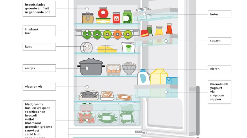 in plaats daarvan Aanhankelijk Hub Zo deel je je koelkast efficiënt in | Eten en drinken | NU.nl