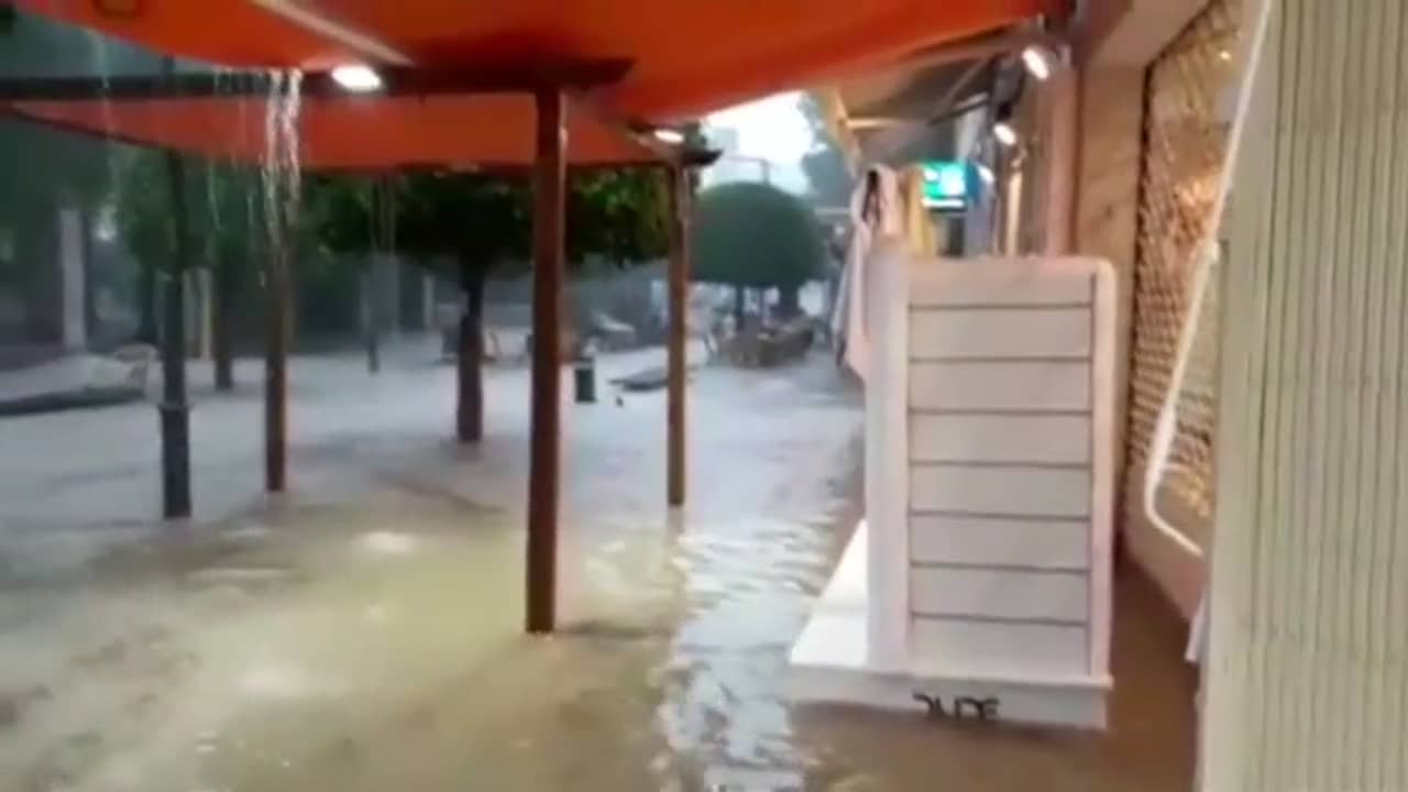 Noodweer op Mallorca veroorzaakt schade aan huizen