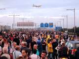 Groot protest op vliegveld Barcelona tegen arrestatiebevel Puigdemont