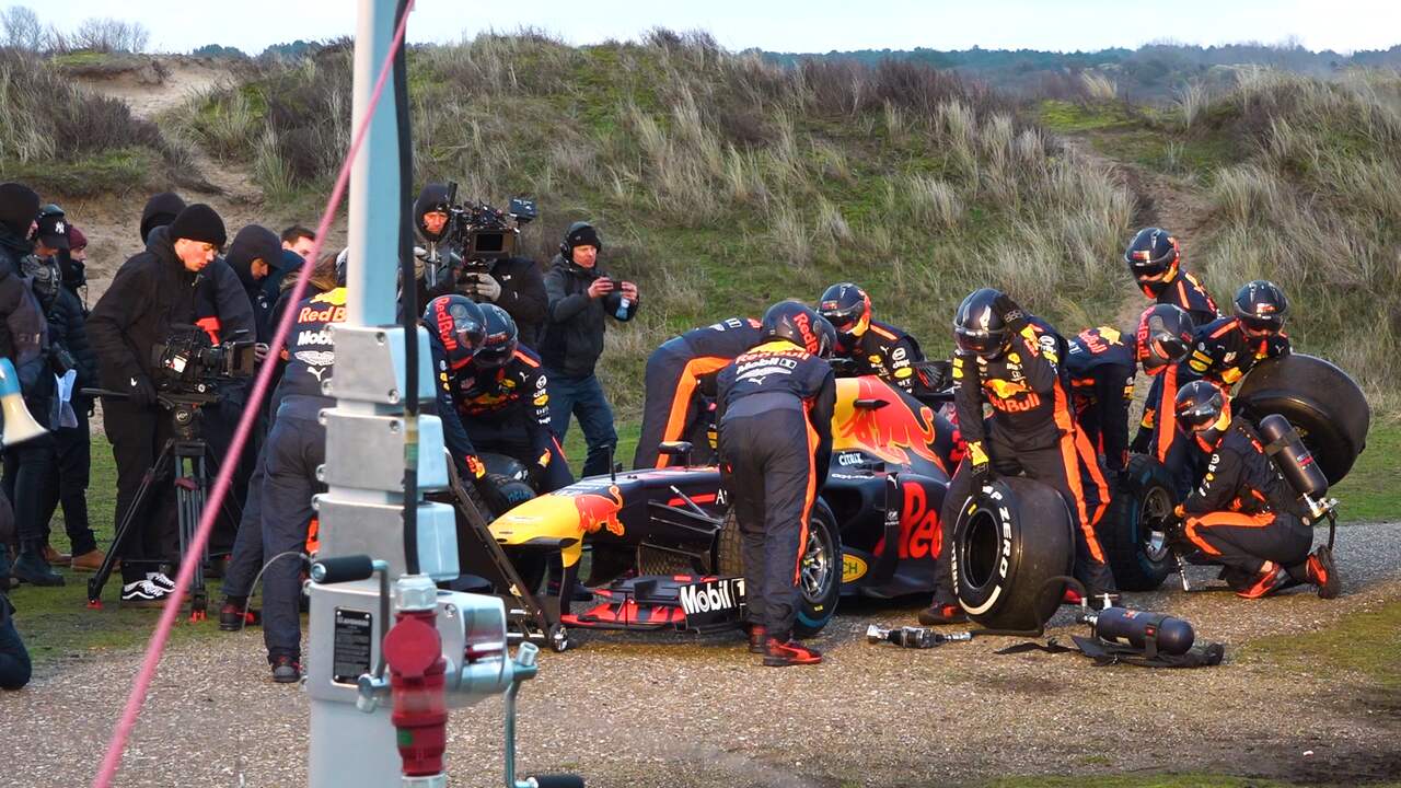 Veel animo voor opnames Red Bull Racing-reclame in Zandvoort