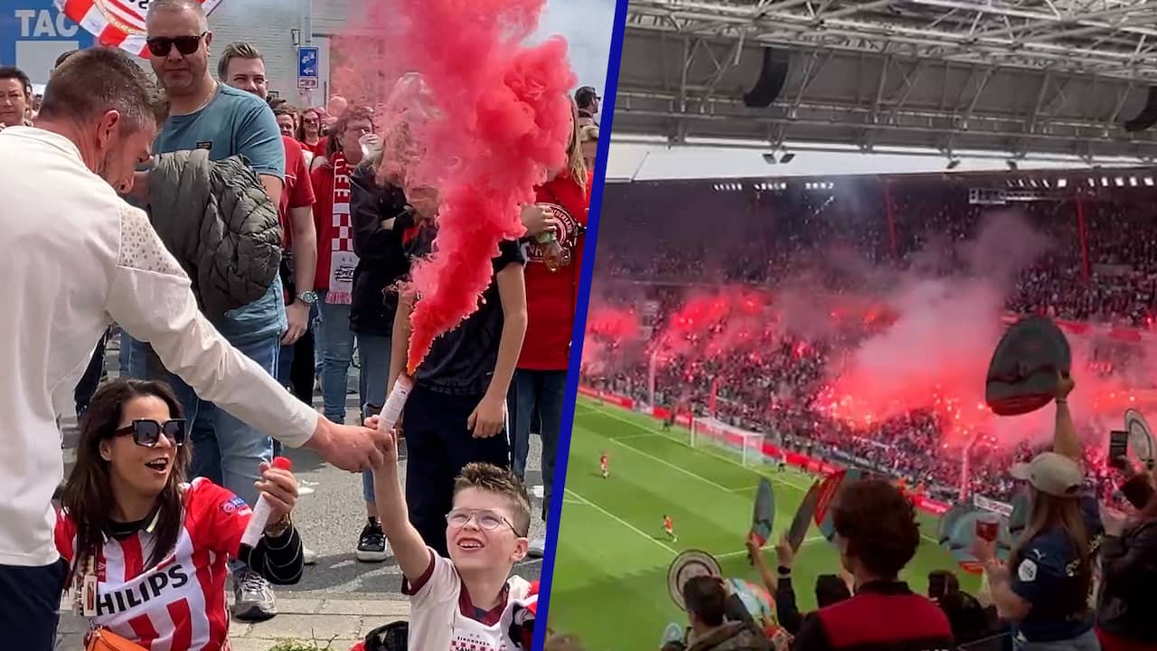 Beeld uit video: Volksfeest in Eindhoven: PSV is voor de 25e keer landskampioen