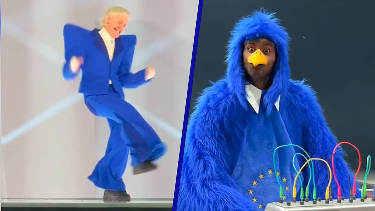 Beeld uit video: Blauw vogelpak en gehak: bekijk de eerste repetities van Joost Klein