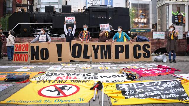 Lang niet iedereen in Japan zit nog te wachten op de Olympische Spelen.