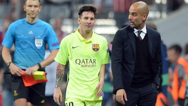 Josep Guardiola (nu Manchester City) werkte jarenlang samen met Lionel Messi.