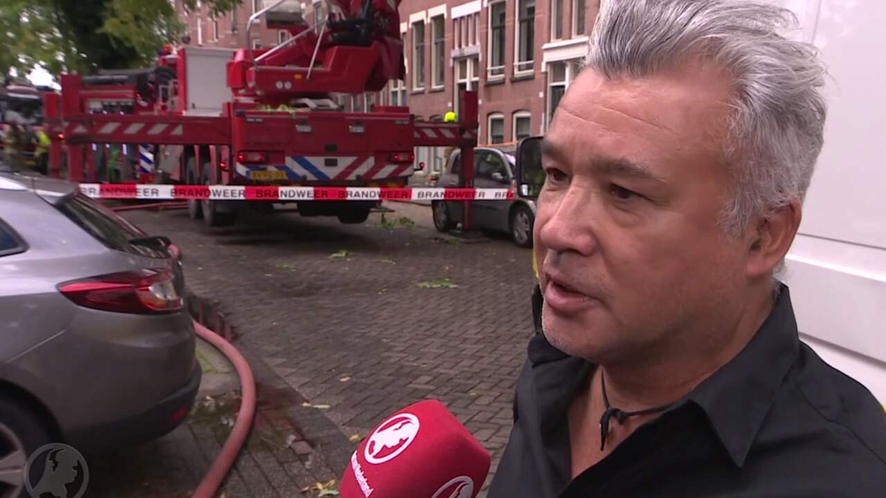 Omwonenden reageren op brand in woning met gewonde man in Rotterdam