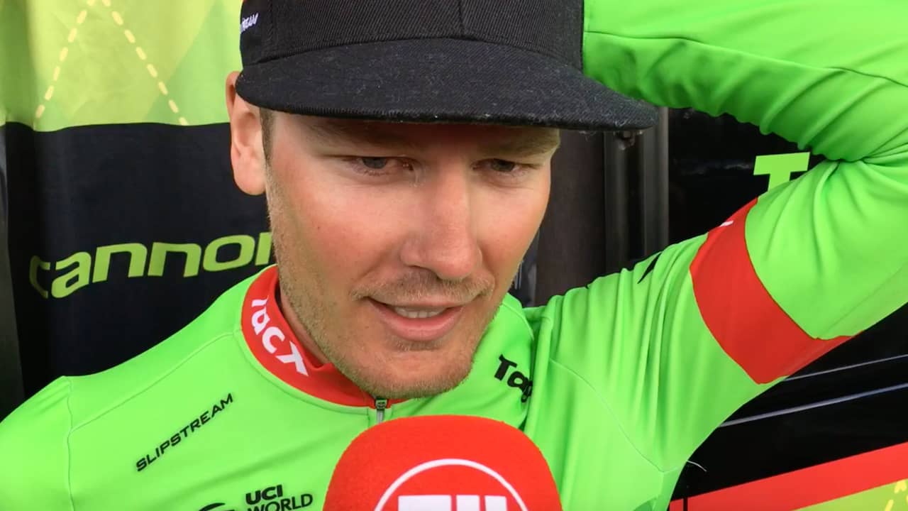 Beeld uit video: Teleurstelling overheerst bij Van Baarle na missen podiumplek Ronde van Vlaanderen