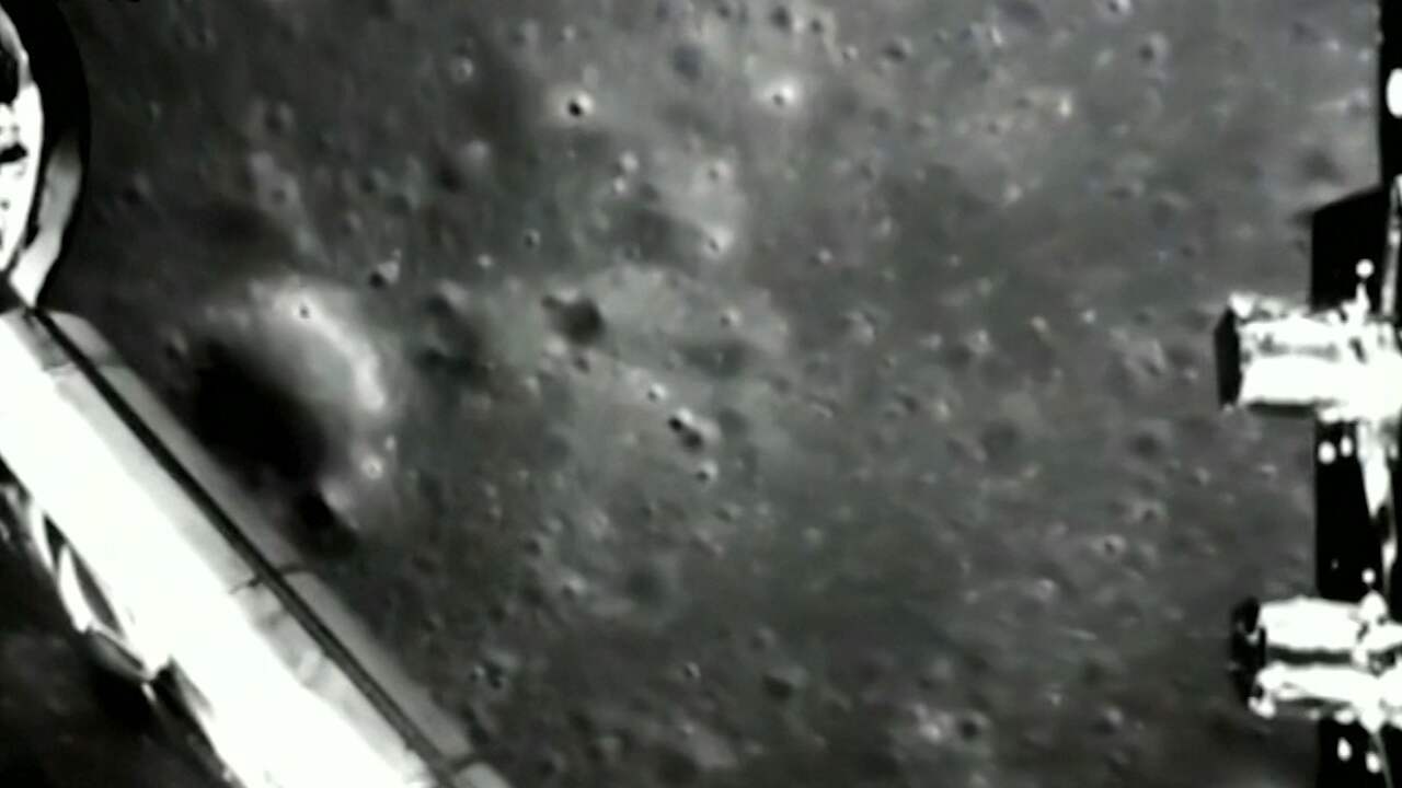Beeld uit video: China deelt eerste video van landing op achterkant maan