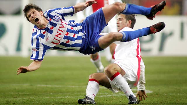 Klaas-Jan Huntelaar in 2004 in actie tegen Ajax.
