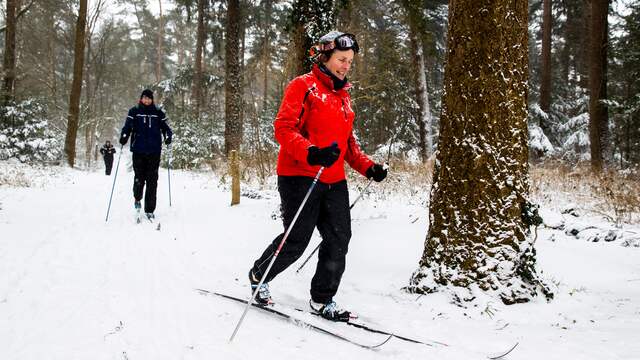 Sneeuwliefhebbers in het Overijsselse Dalfsen.