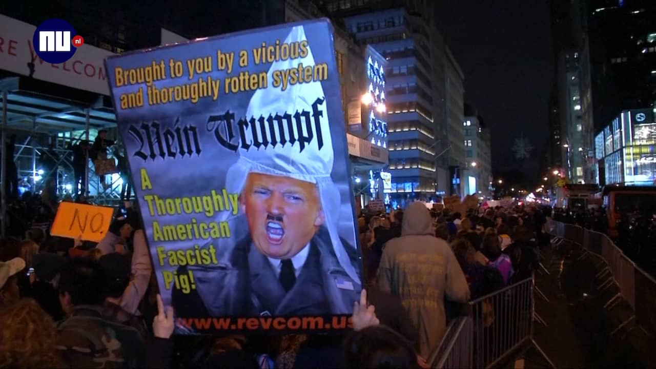 Duizenden anti-Trump demonstranten de straat op in VS