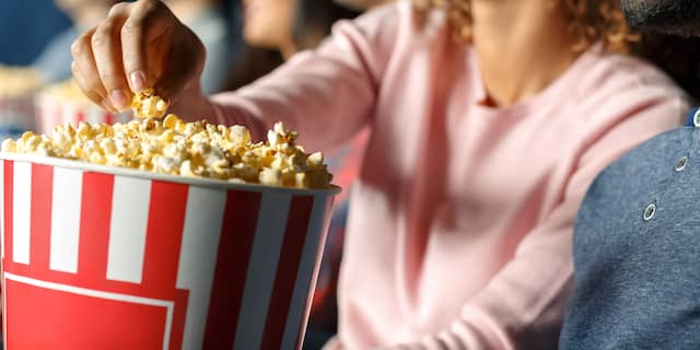 Popcorn in de bioscoop.