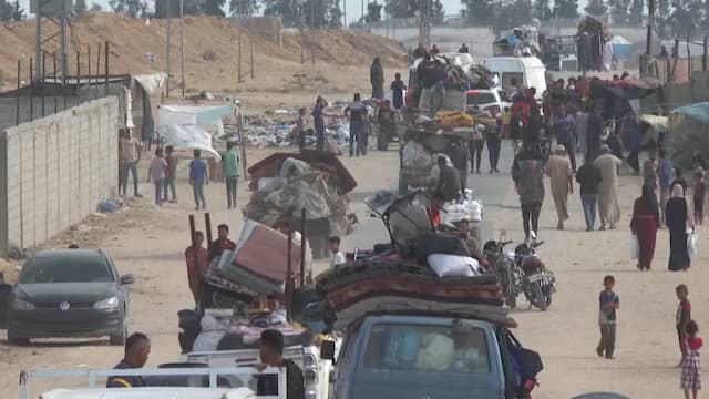 Palestijnen vluchten massaal uit Rafah wegens offensief Israël