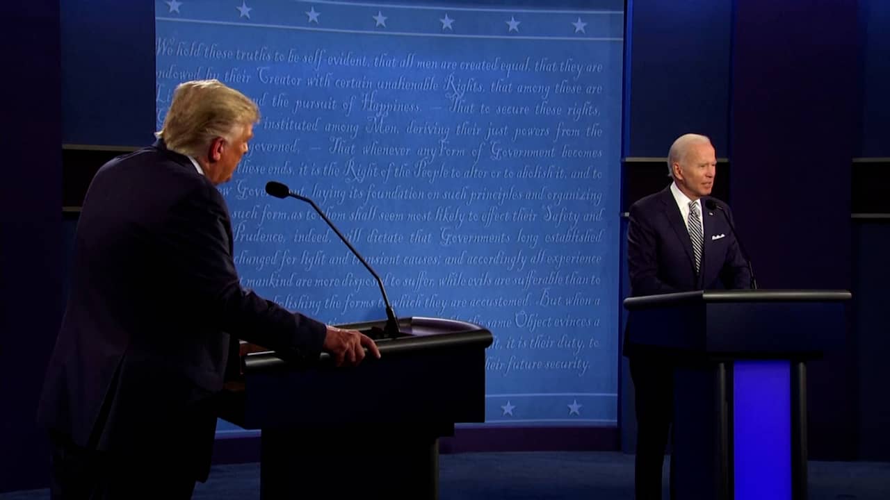 Beeld uit video: Debat Trump en Biden: 'De kiezer is de grootste verliezer'