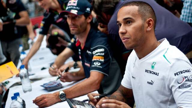 Lewis Hamilton in 2013 in zijn eerste jaar bij Mercedes.
