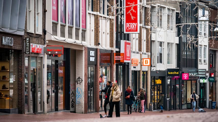 Lockdown in winkelstraat Nijmegen