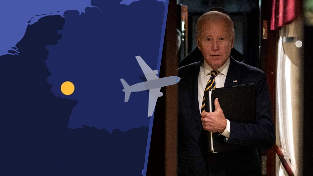 Still from video: How President Biden secretly traveled to Kyiv