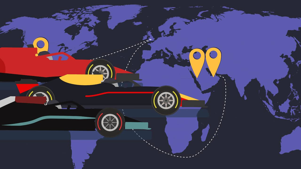 Beeld uit video: Hoe de Formule 1 zich elke race van land naar land verplaatst