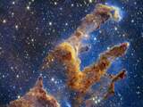 James Webb-telescoop maakt indrukwekkende foto van 'Zuilen der Schepping'