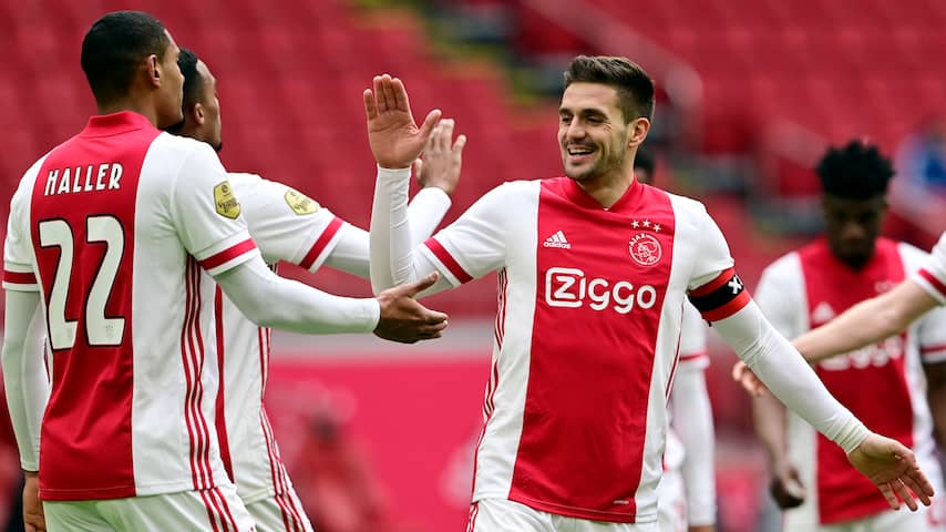 Ajax verstevigt koppositie door probleemloze thuiszege op FC Groningen