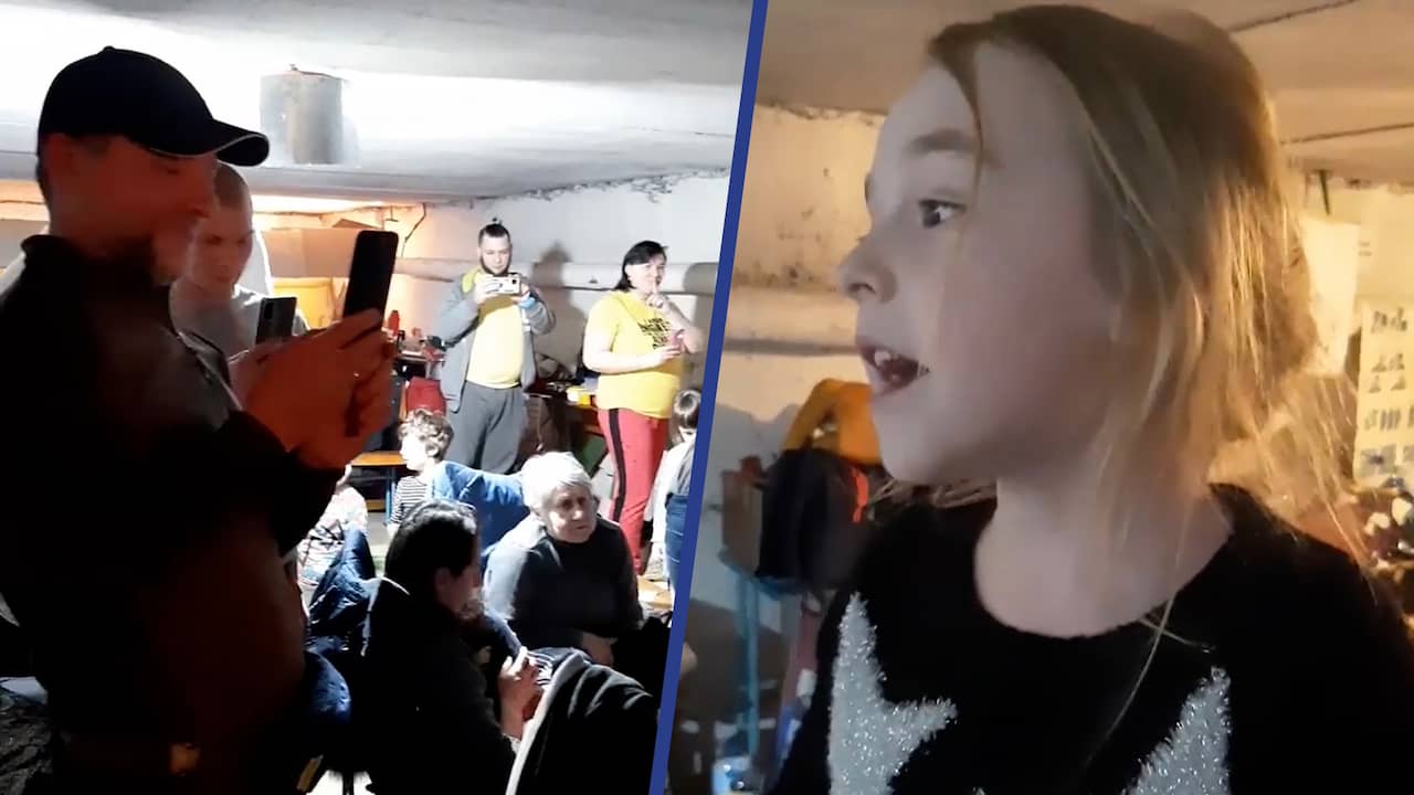 Beeld uit video: Oekraïens meisje zingt Let it Go in schuilkelder en gaat viral