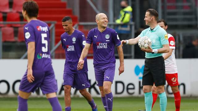 De play-offwedstrijd tegen FC Utrecht gaat de boeken in als de laatste wedstrijd van Arjen Robben.