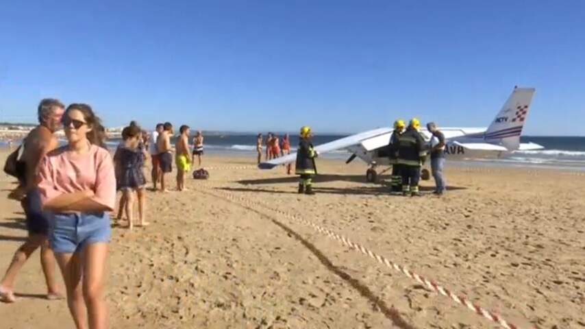 Twee strandgasten komen om het leven na noodlanding Portugees vliegtuig