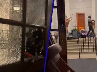 Demonstranten slaan ruiten Amerikaans universiteitsgebouw in